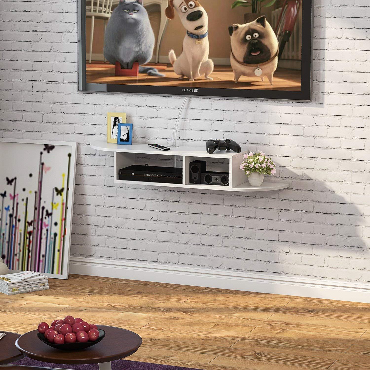TV Stand Wall Mounted Set Top Box Wall Shelf - Ouch Cart 