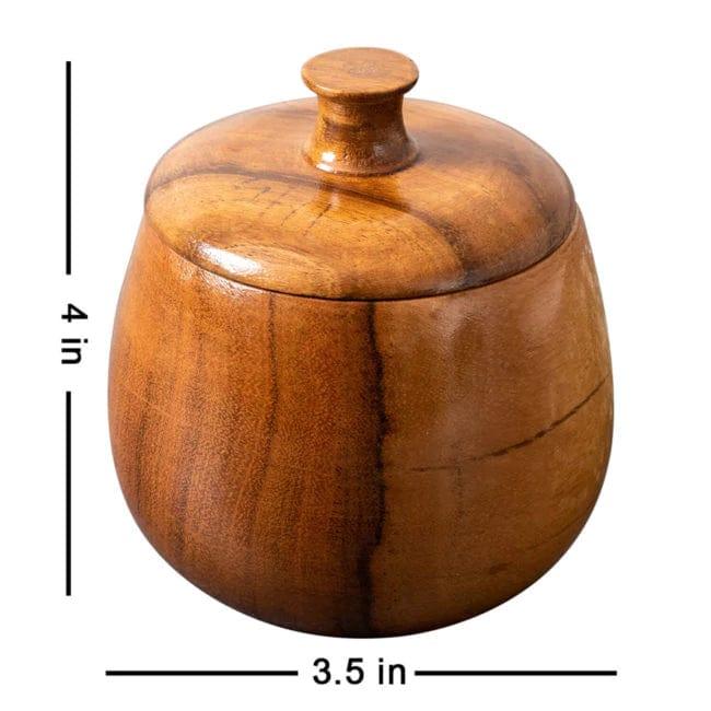WOODEN SMALL CONTAINER FOR SAUCE || SPICE|| PICKLE || FOOD SAFE ( SET OF 4 ) - Ouch Cart 