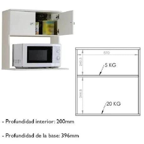 Microwave cabinet Cupboard Wall Hanging Organizer Kitchen Essentials By Miza - Ouch Cart 