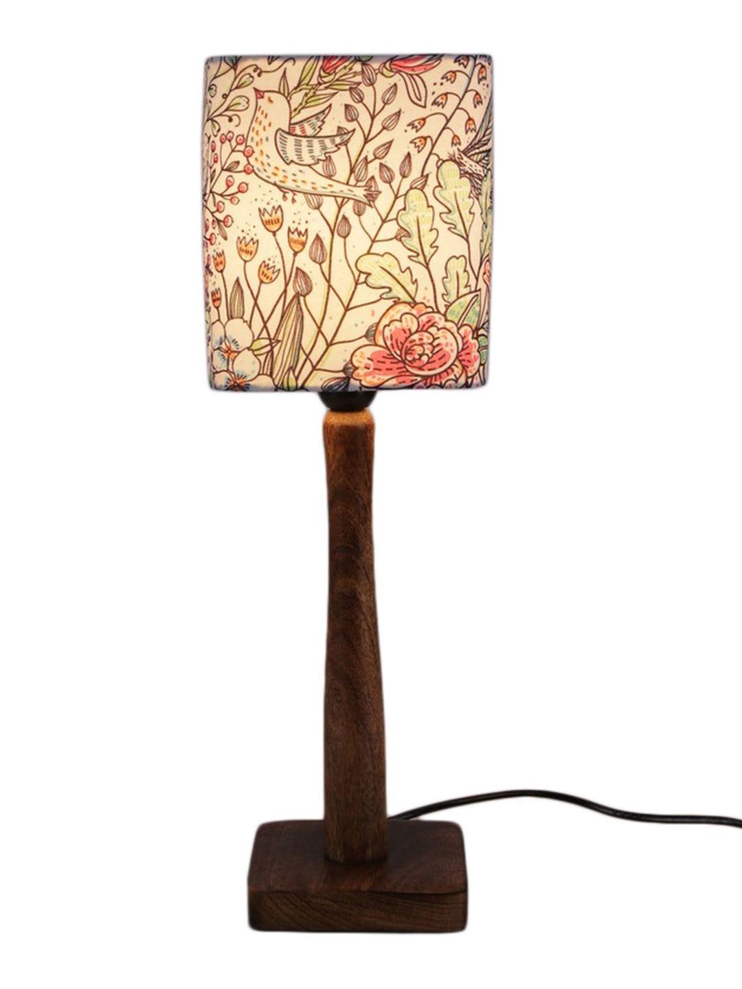 Abstract Floral Wooden Lamp - Ouch Cart 