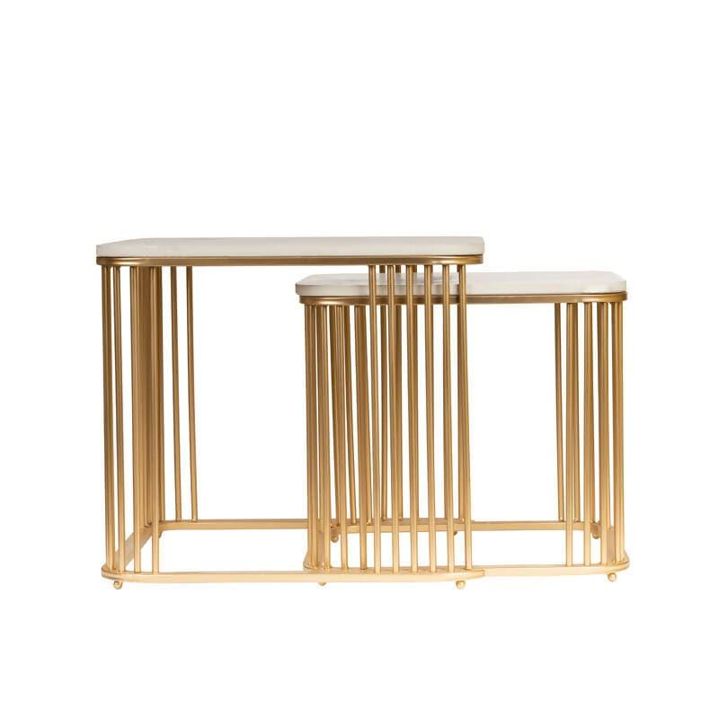 Square Classic Gold Nesting Table - Ouch Cart 