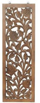 Wooden carved wall hanging panel - Ouch Cart 