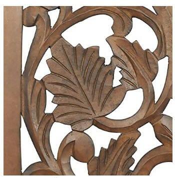 Wooden carved wall hanging panel - Ouch Cart 