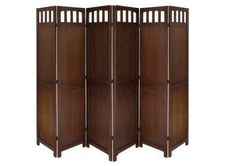 5 panel Wooden Partition | Long Room dividers | Wooden Room Separators for Living Area - Ouch Cart 