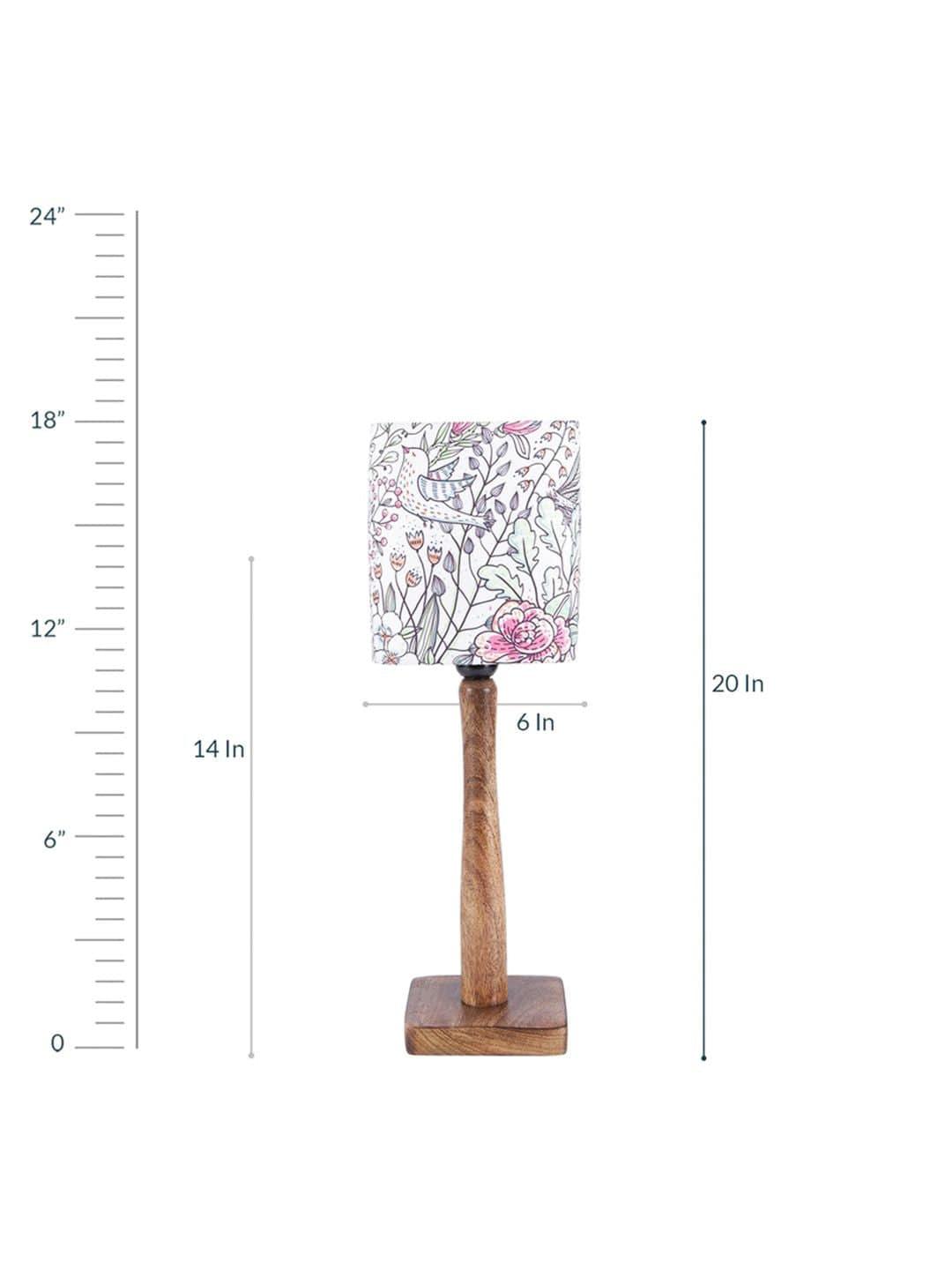 Abstract Floral Wooden Lamp - Ouch Cart 