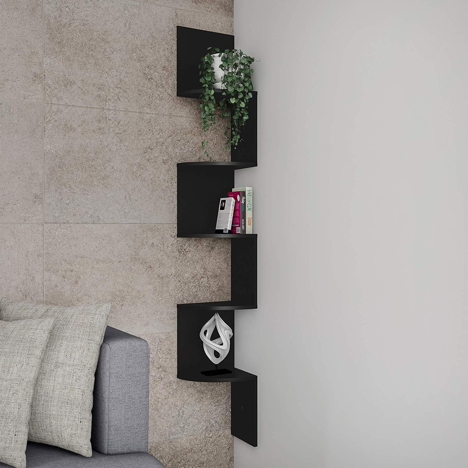 Floating Corner Shelf- 5 Tier - Ouch Cart 